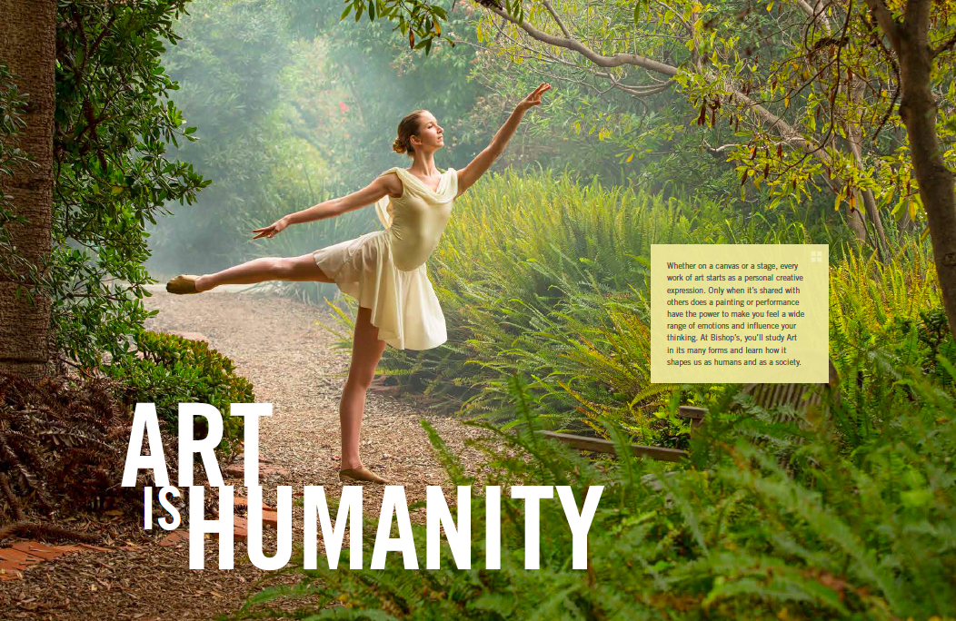 Bishop's School brand brochure spread 2