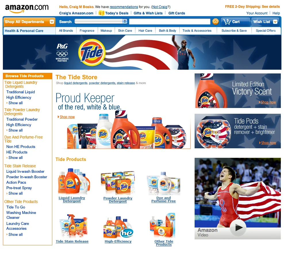 Amazon storefront
