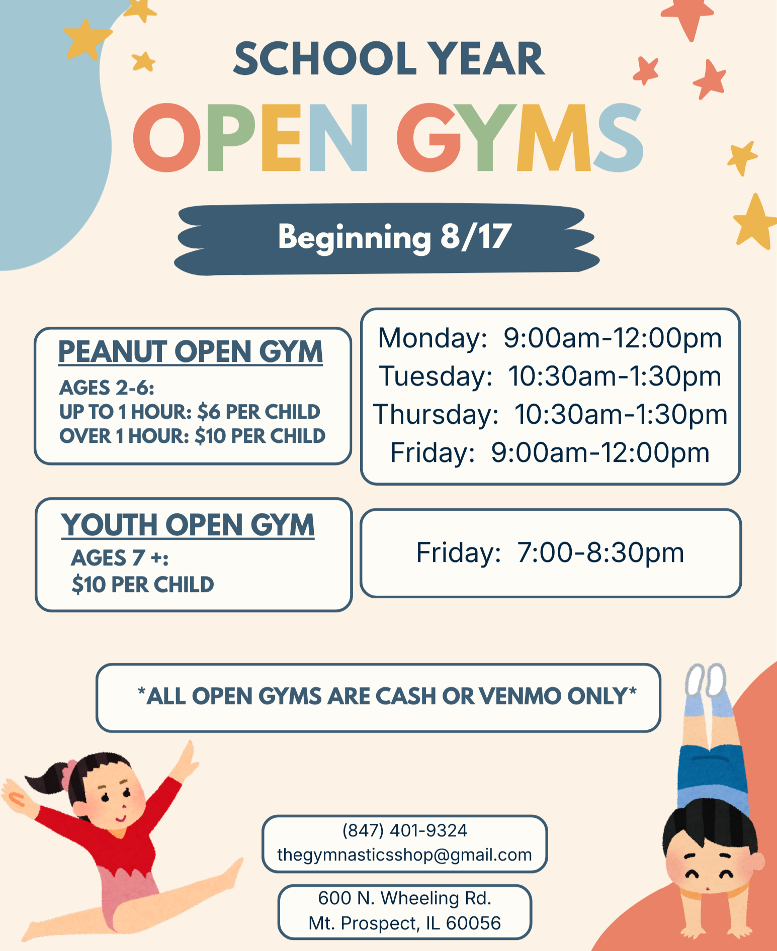 Please note the slight price change for the Peanut Open Gym