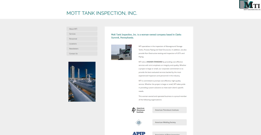 Mott Tank Inspection Website