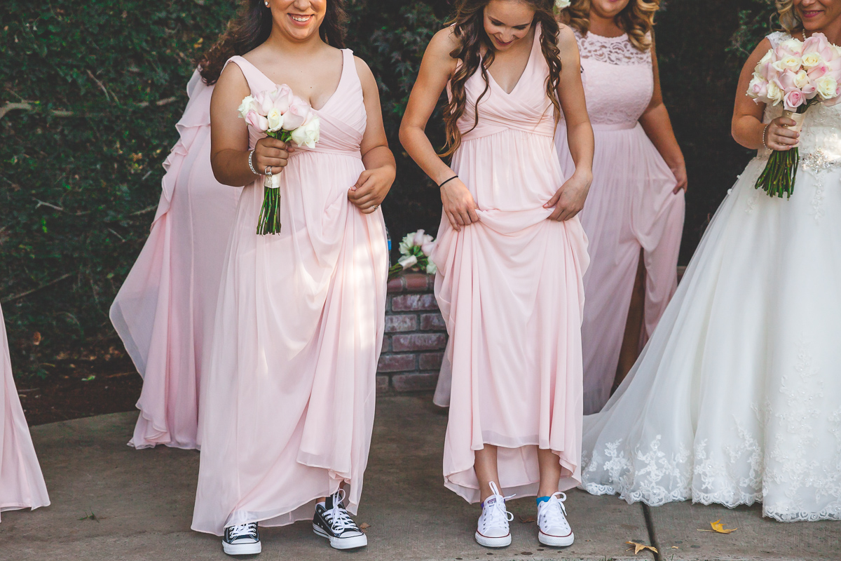 bridesmaids wearing converse