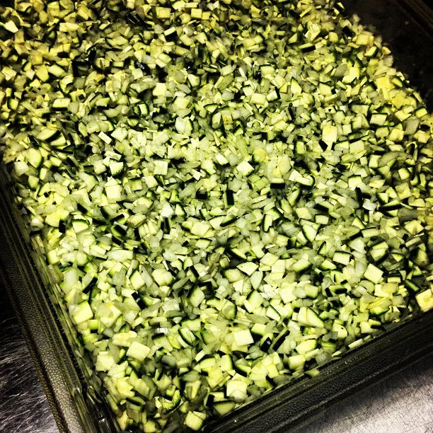 Chopped Zucchini for ZUCCHINI RELISH