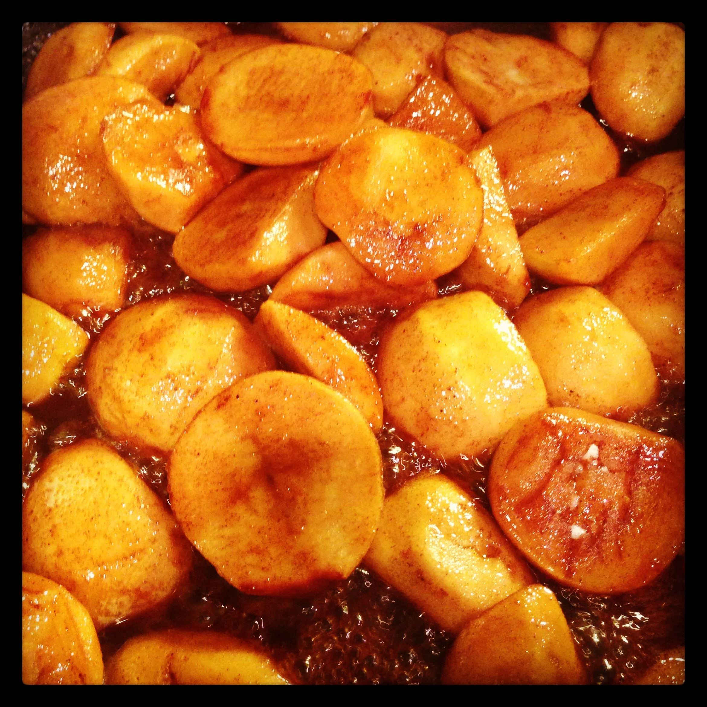 The Sweet Potato Butter process begins...