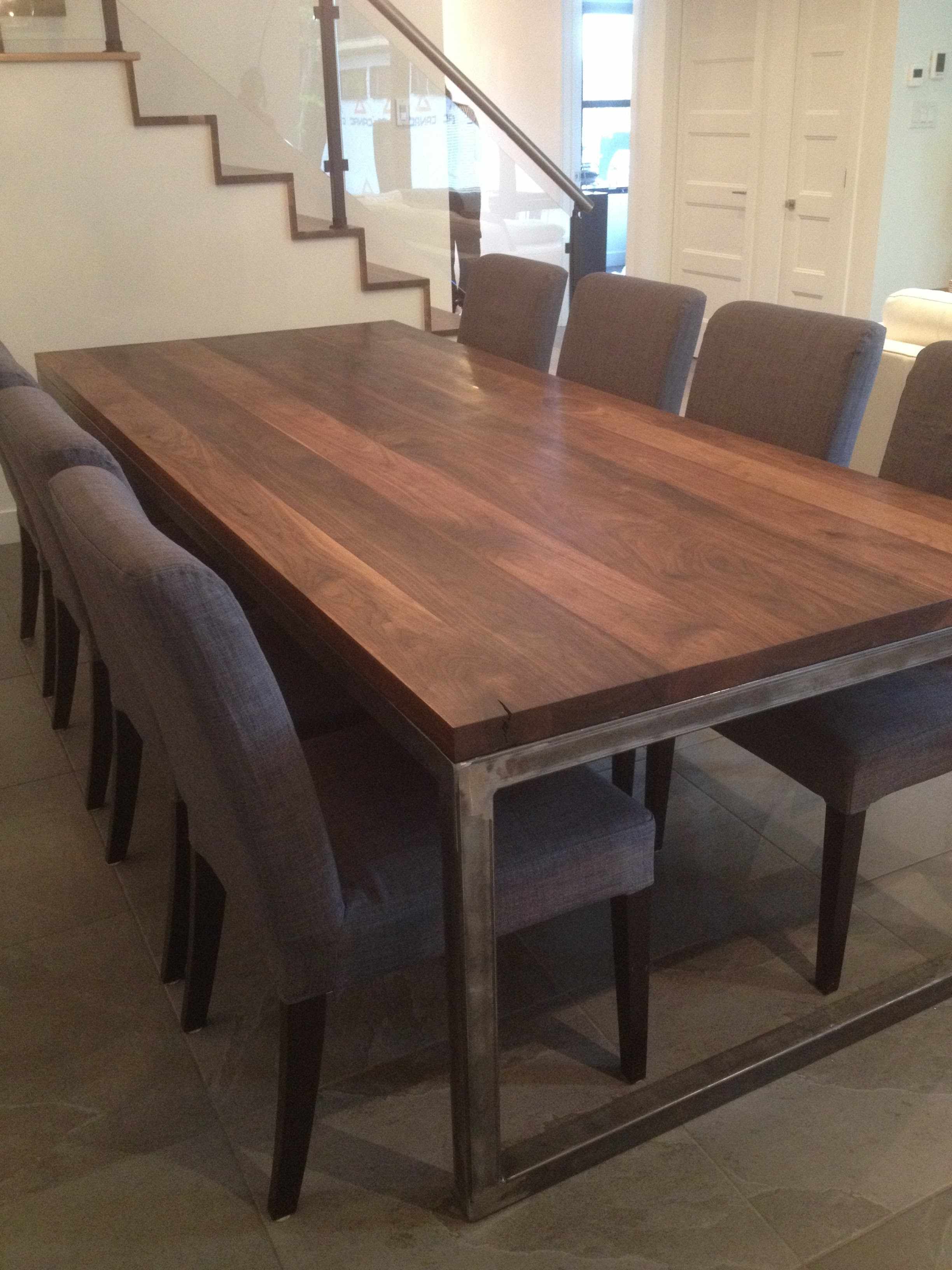 Live edge black walnut dining table