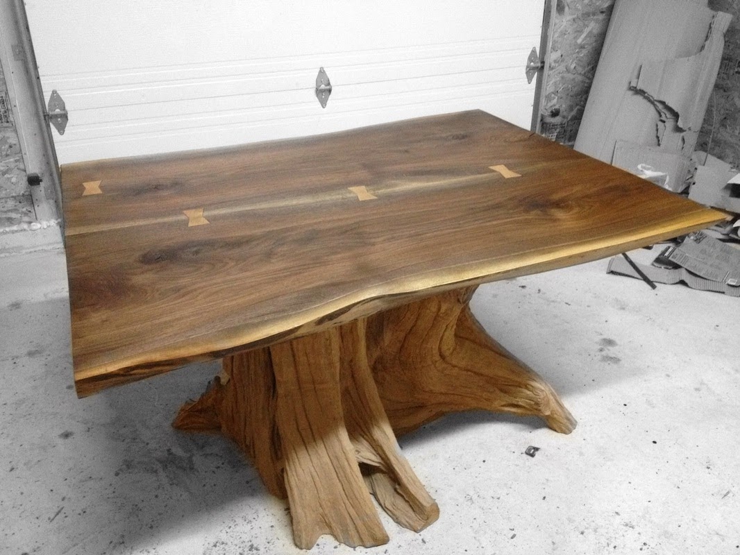 Live edge black dining table