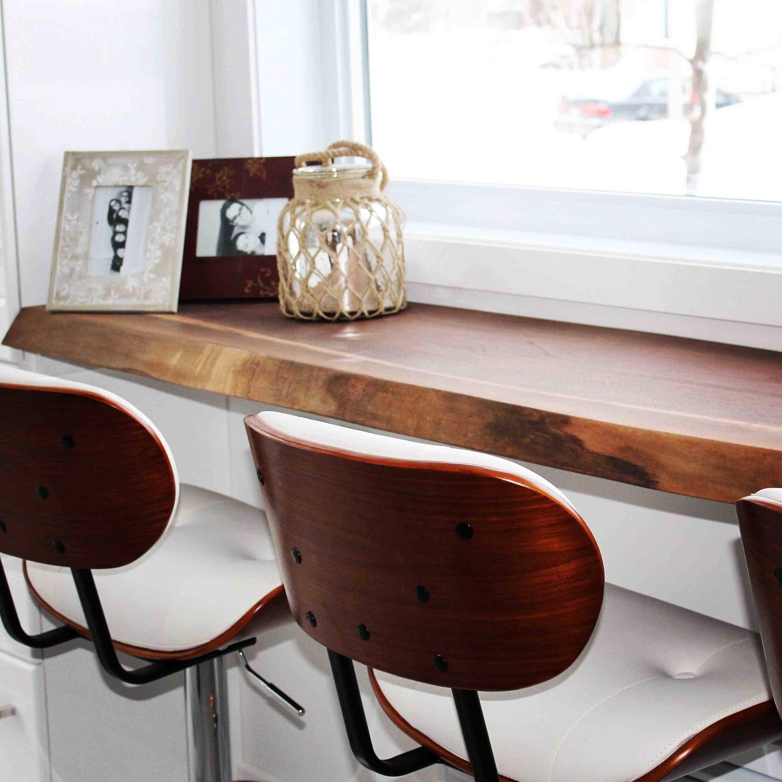 Live edge black walnut countertop