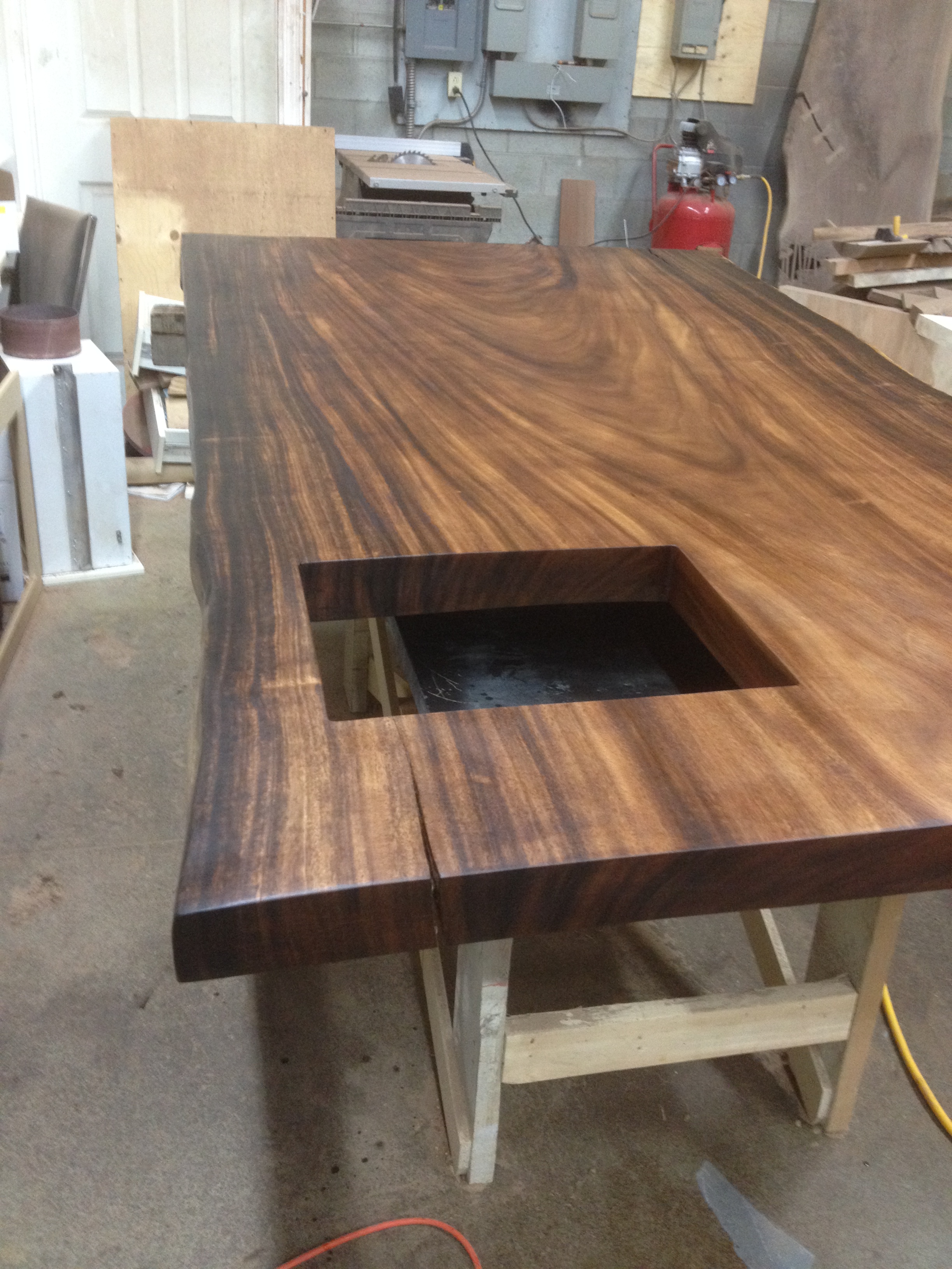 live edge parota countertop