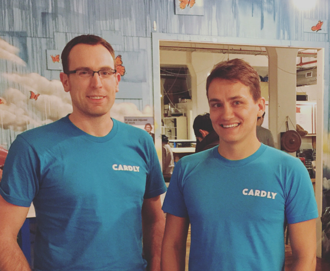 Co-founders of Cardly, Tom Clift and Patrick Gaskin  (Image courtesy Patrick Gaskin)