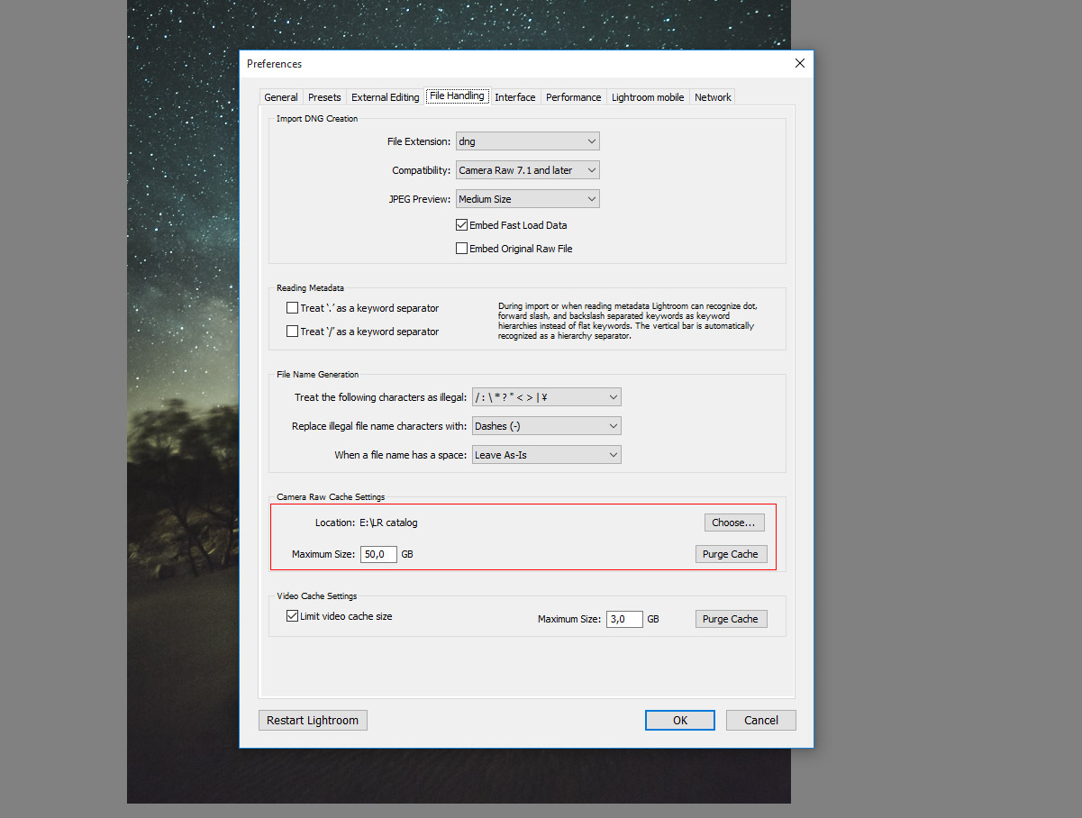 For faster Lightroom set a bigger cache size up to 50 GB should make it