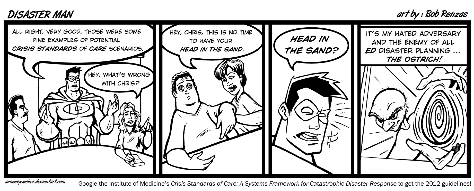 Disaster Man strip for ENA