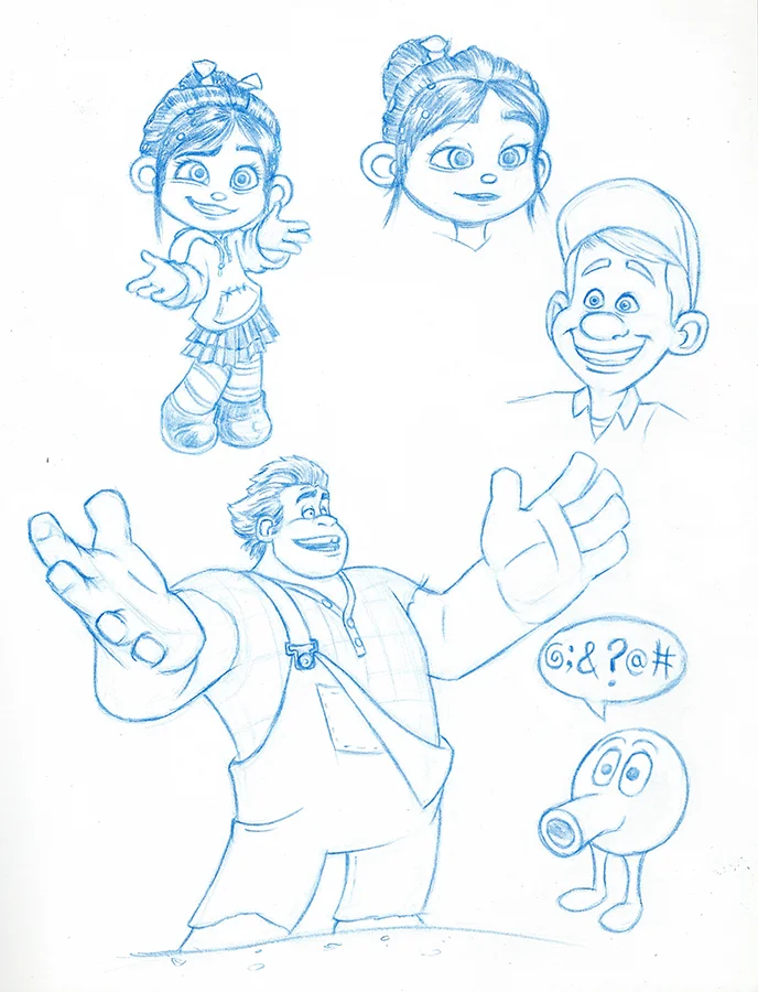 Wreck It Ralph Character Studies