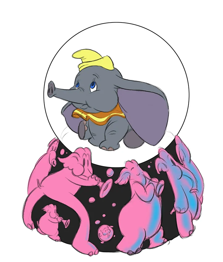 Dumbo Snow globe concept