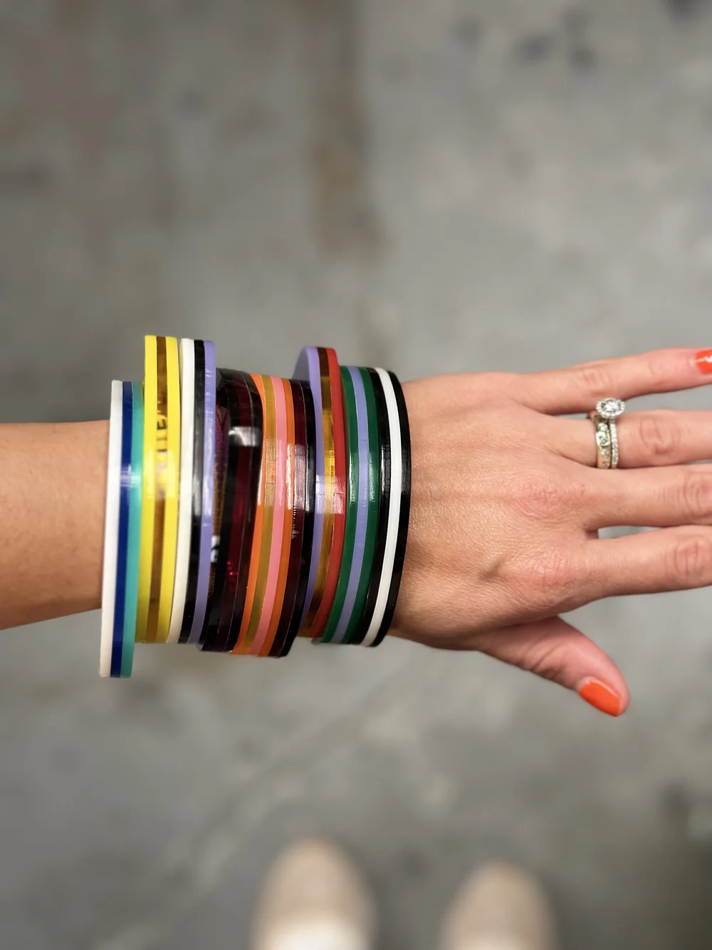 Acrylic Bangles — Zass | Made From Rescued Materials