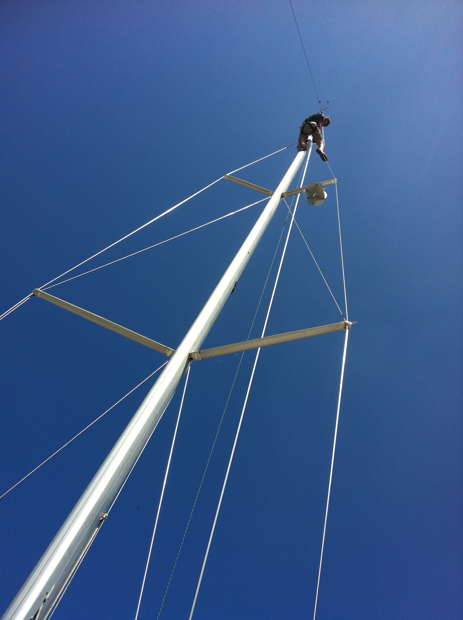 Foster up the mast - pre delivery rig work