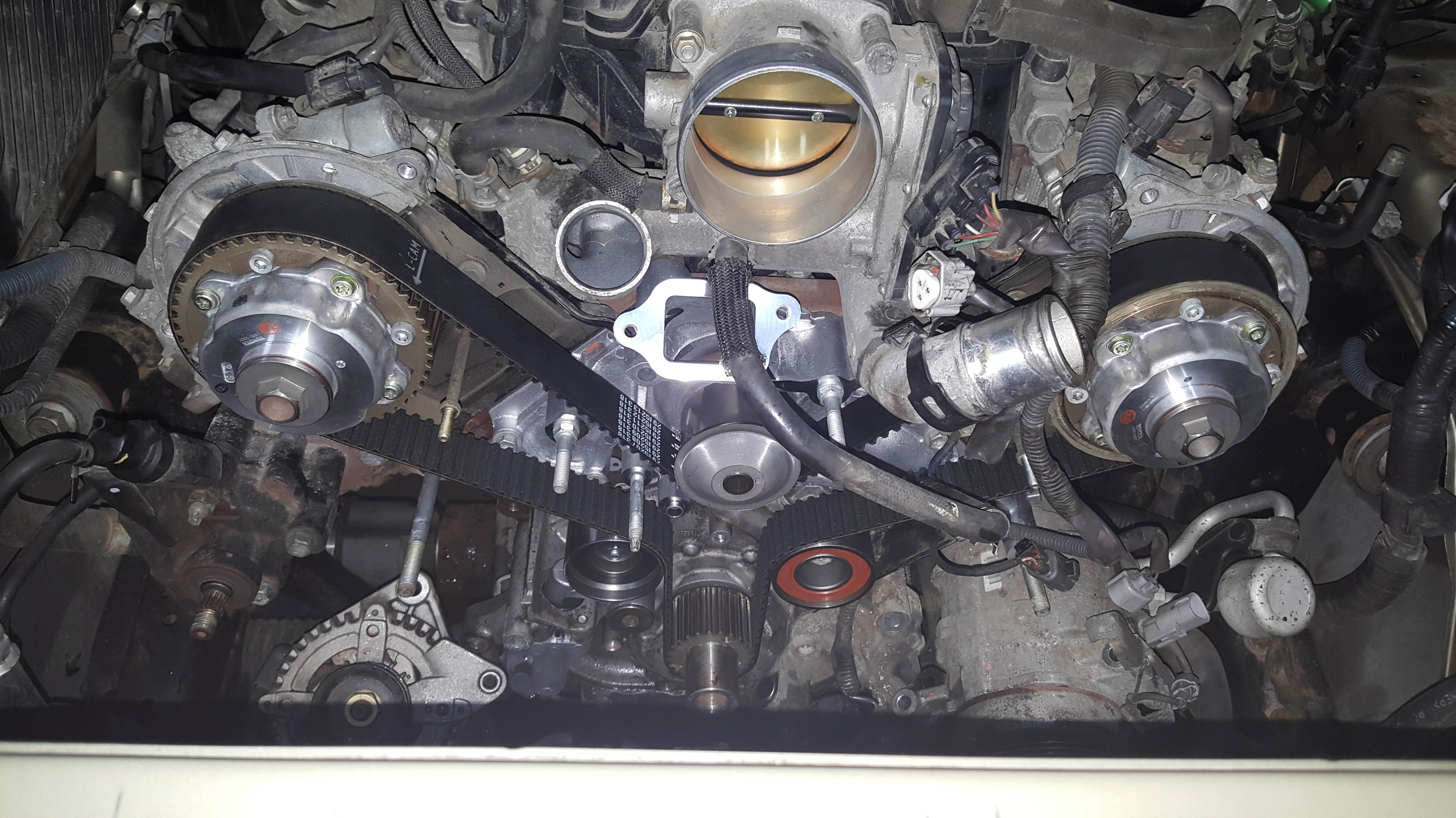 Okay - The hardest part of the entire process was a single bolt on the AC Compressor. 