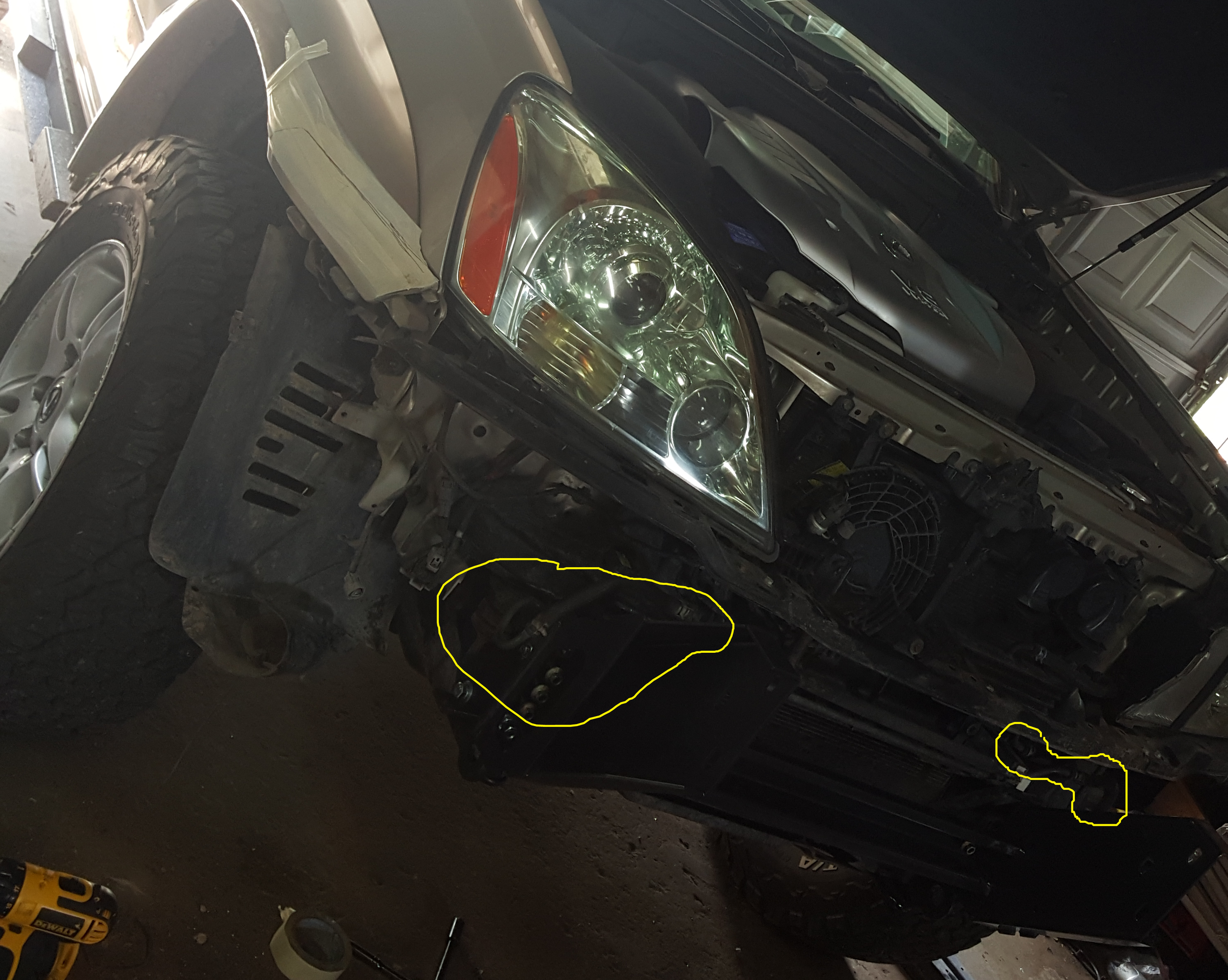 These two lines - power steering I think - need bent a tad. 