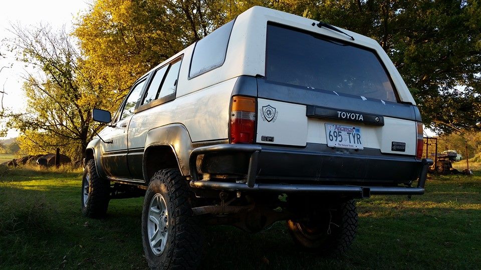 Rear bumpers and tires installed. 