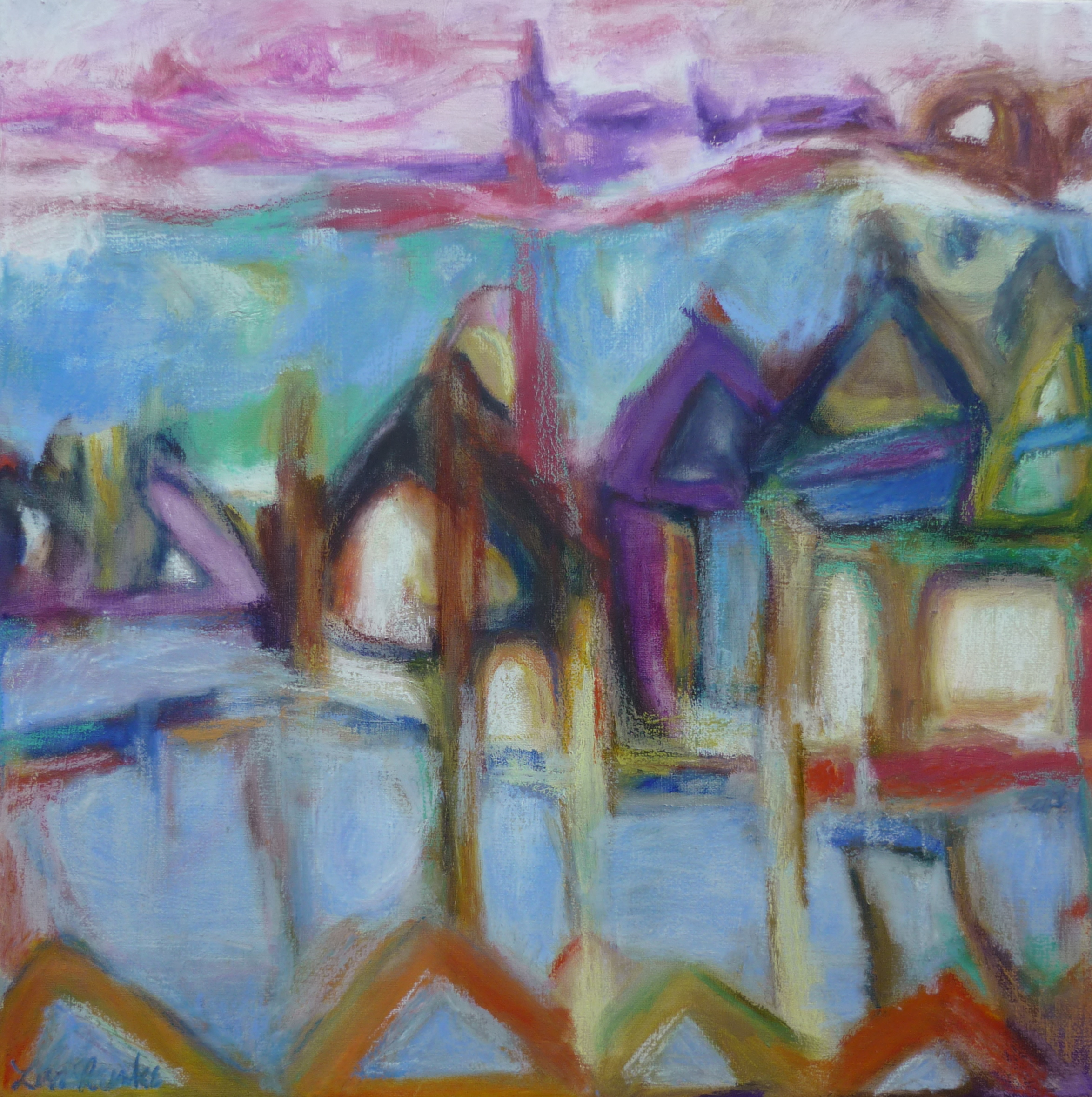 Abstract View of Singapore Harbour