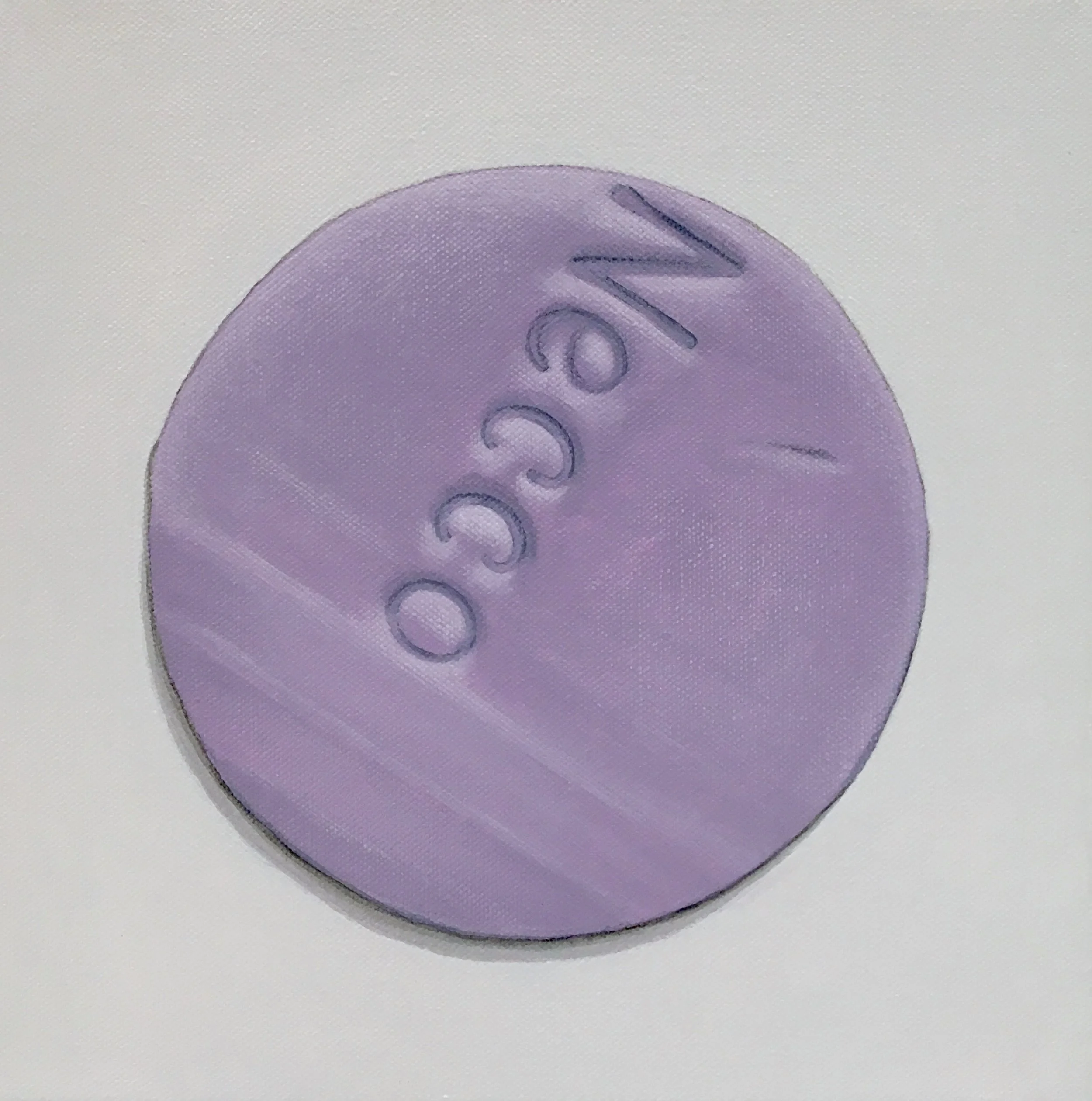 Minimalist Necco: Clove A geometric abstraction of The Original Candy Wafer, an American Classic, the Necco Wafer, in clove flavor. Acrylic painting on 10” x 10” gallery wrapped canvas, ready to hang. $310