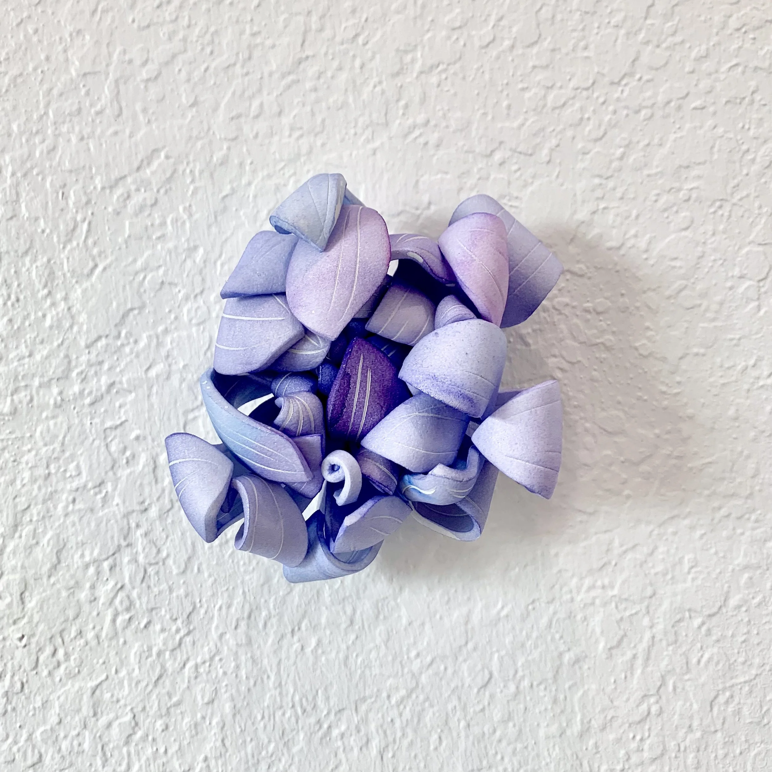 Shimmer VIII EVA foam, acrylic paint, 4” diameter x 2.5” depth $190.00