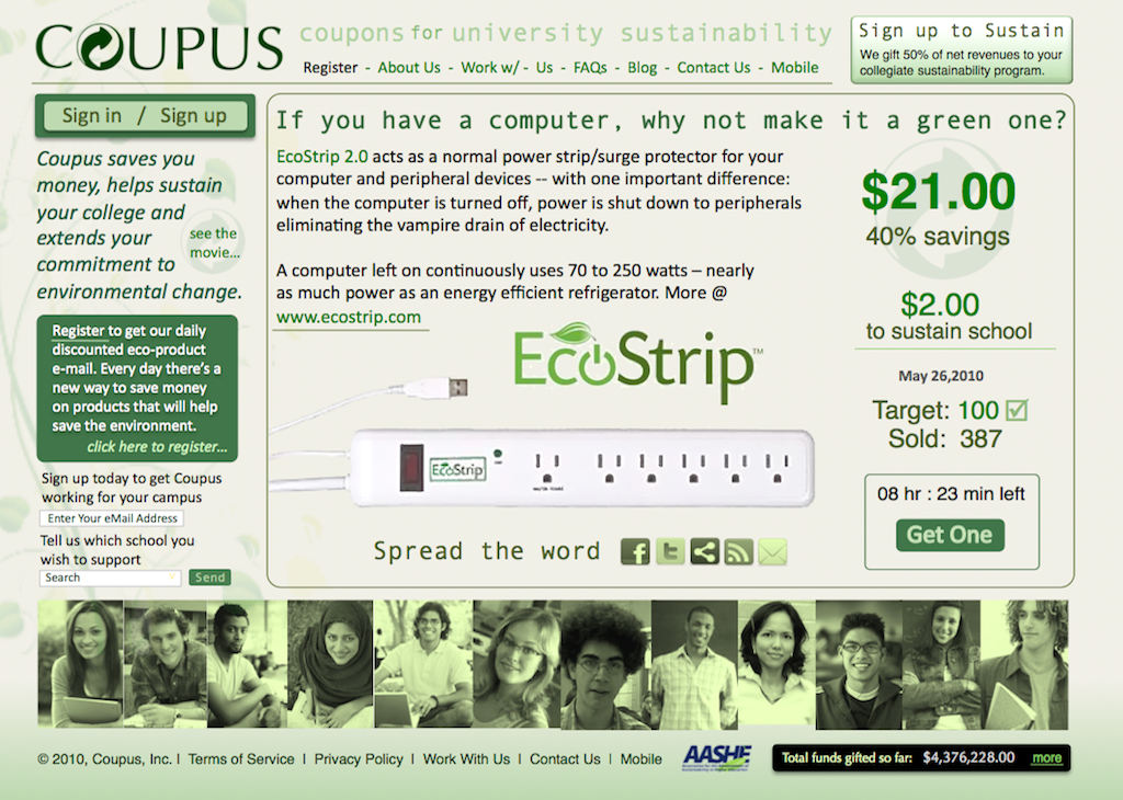 coupus.com_unregistered user landing page
