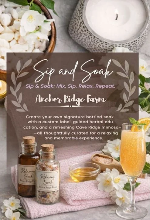 Celebrate Mother's Day All Weekend! Sip &amp; Soak with Anchor Ridge Farm!
