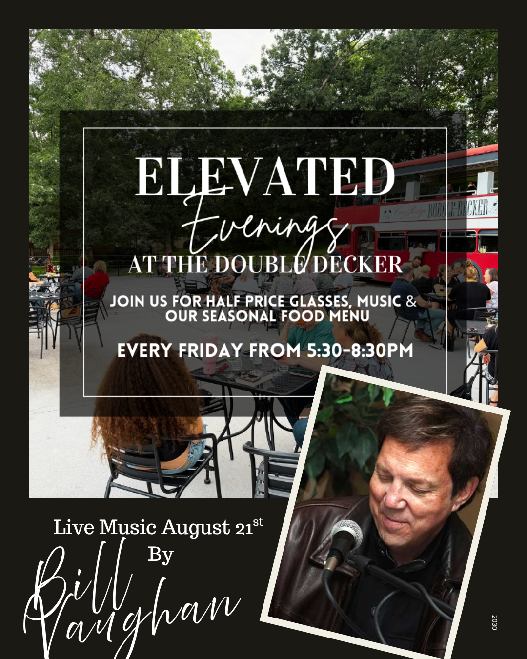 Live Music- Bill Vaughan-Elevated Evenings at the Double Decker