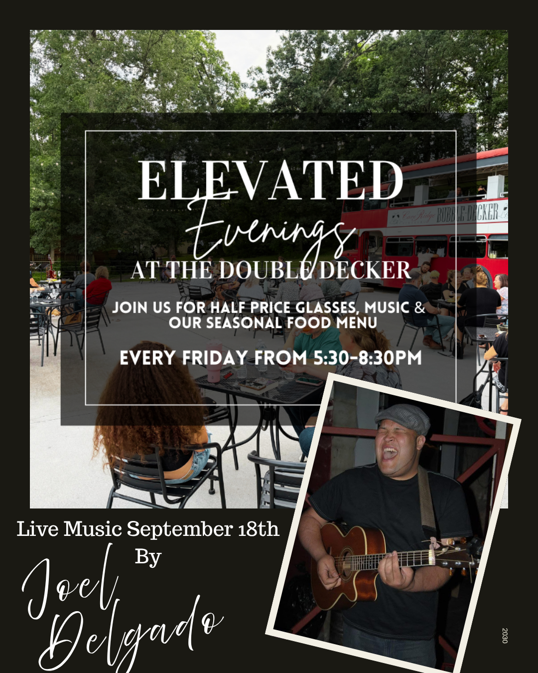 Live Music- Joel Delgado-Elevated Evenings at the Double Decker