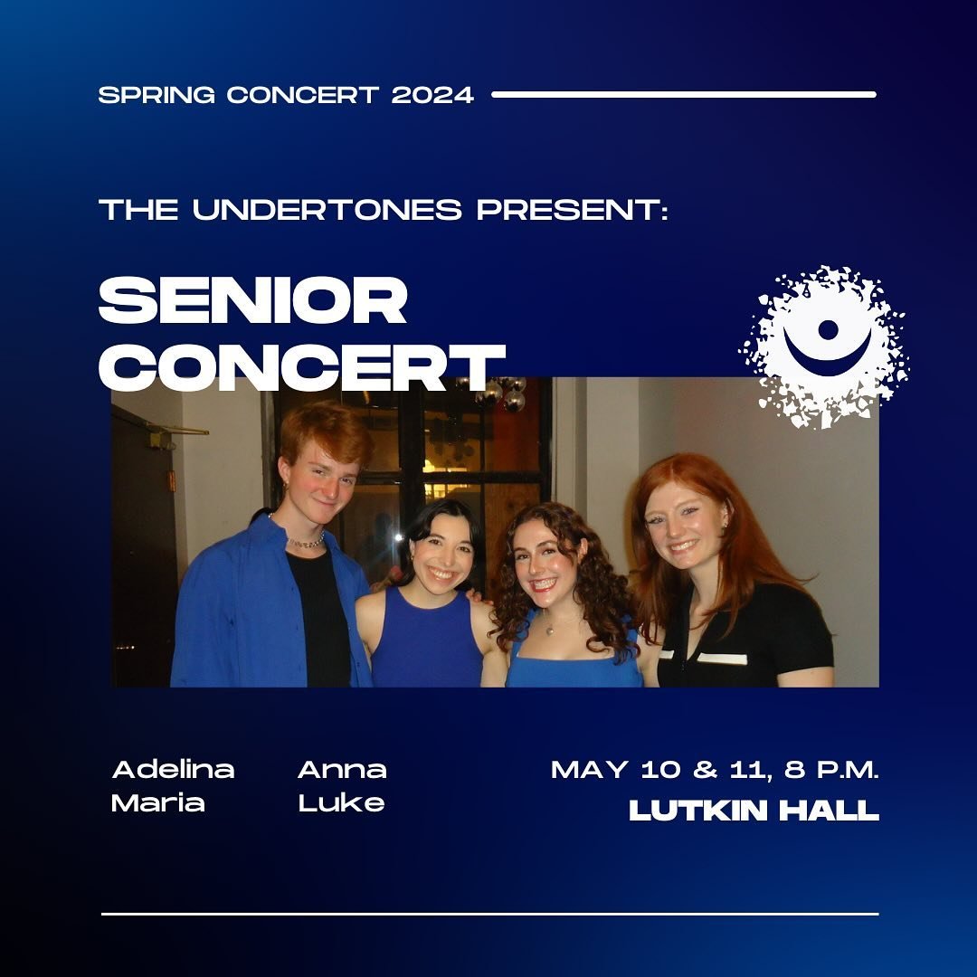 join the undertones this friday and saturday for our epic spring 2024 comeback celebrating our lovely, lovely seniors! we just love them so much 💙