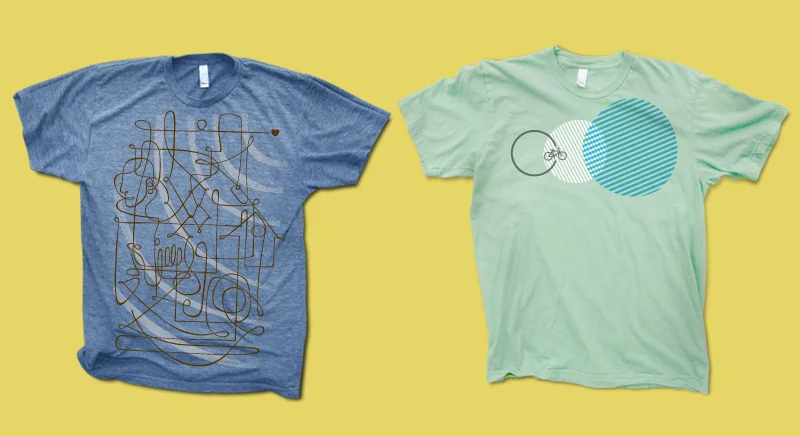 Good is Bigger (left) was designed to reflect the sometimes complicated but positive process of helping someone in need. Simple Machine was designed to purchase bikes for residents of St. Augustine, Florida, who had little access to transportation. 