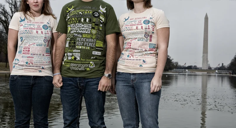 Hope Transfusion was a t-shirt designed to fund life-saving heart surgery for Hussein, a toddler from Iraq.