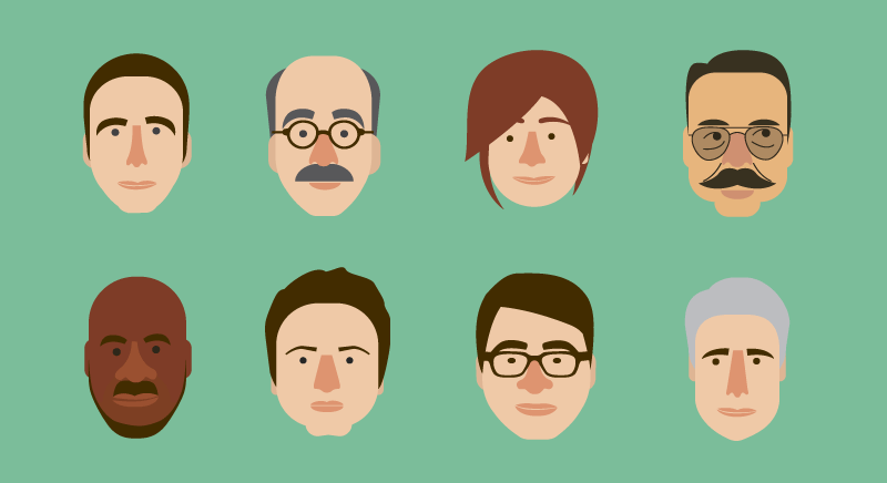 These portrait icons were designed for a project that focused on leaders in social design. Recognize any of these good looking folks?