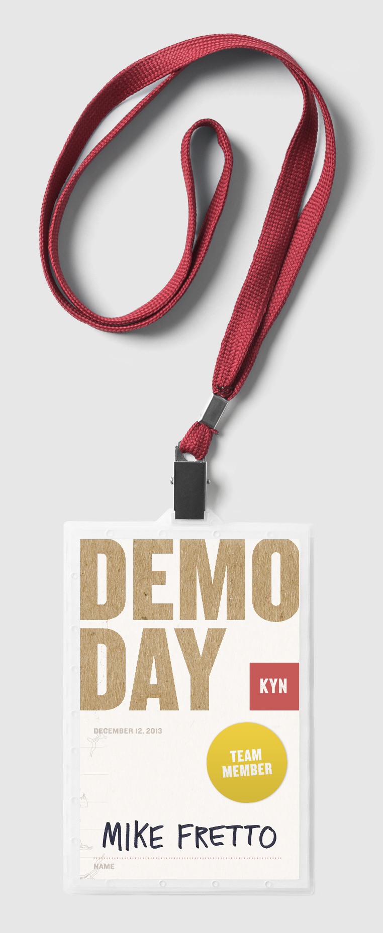 Conference lanyards doubled as booklets that outlined event details and information about our graduating startups.