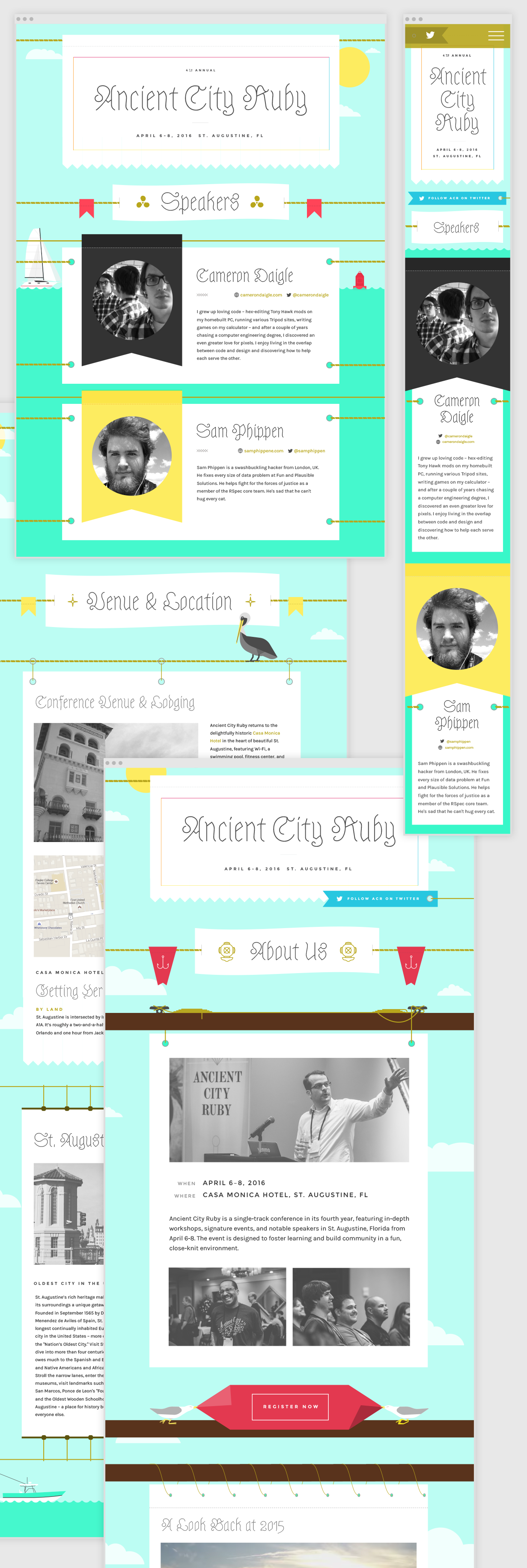 A few screen grabs of the responsive marketing website that I designed. 