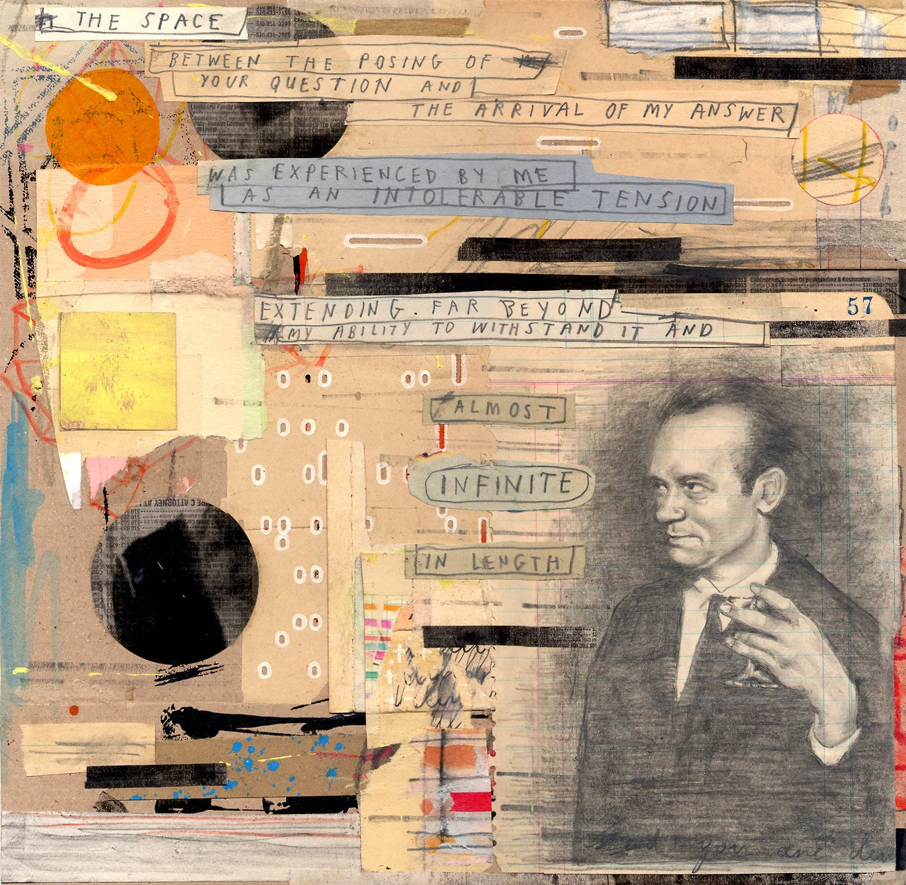 I detest the title I originally gave this drawing, so now it doesn’t have one. “Untitled” Mixed media on cardboard, 2015.