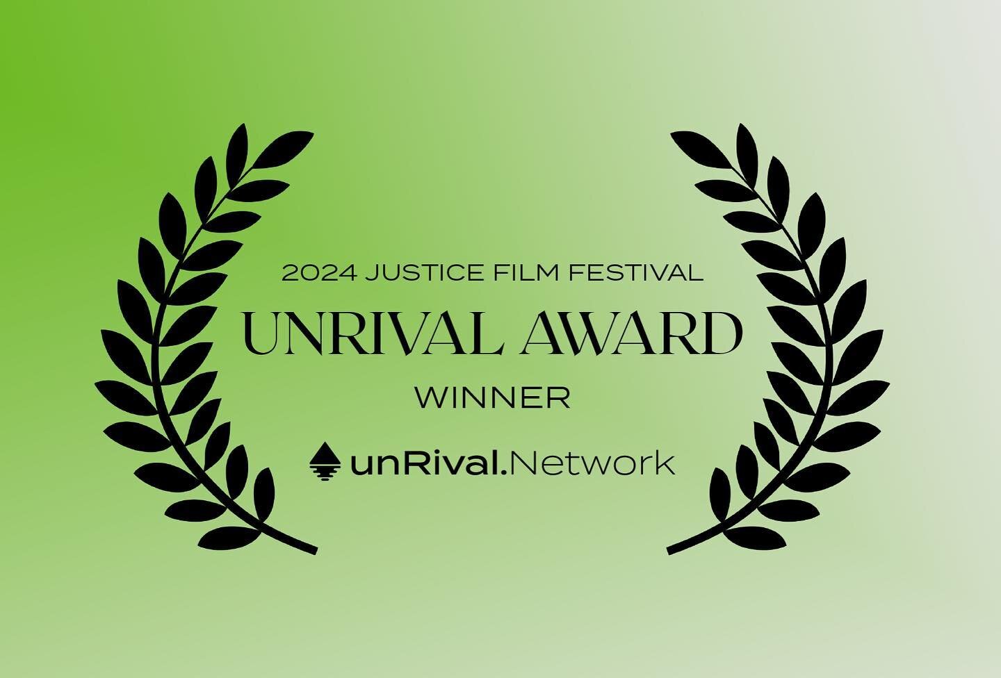 Honored to take home the unRival Award last Saturday at the @justicefilmfestival in NYC! The award is given annually to a film which powerfully shows the beauty, difficulty, and value of pursuing justice and peace for all people through nonrivalrous 