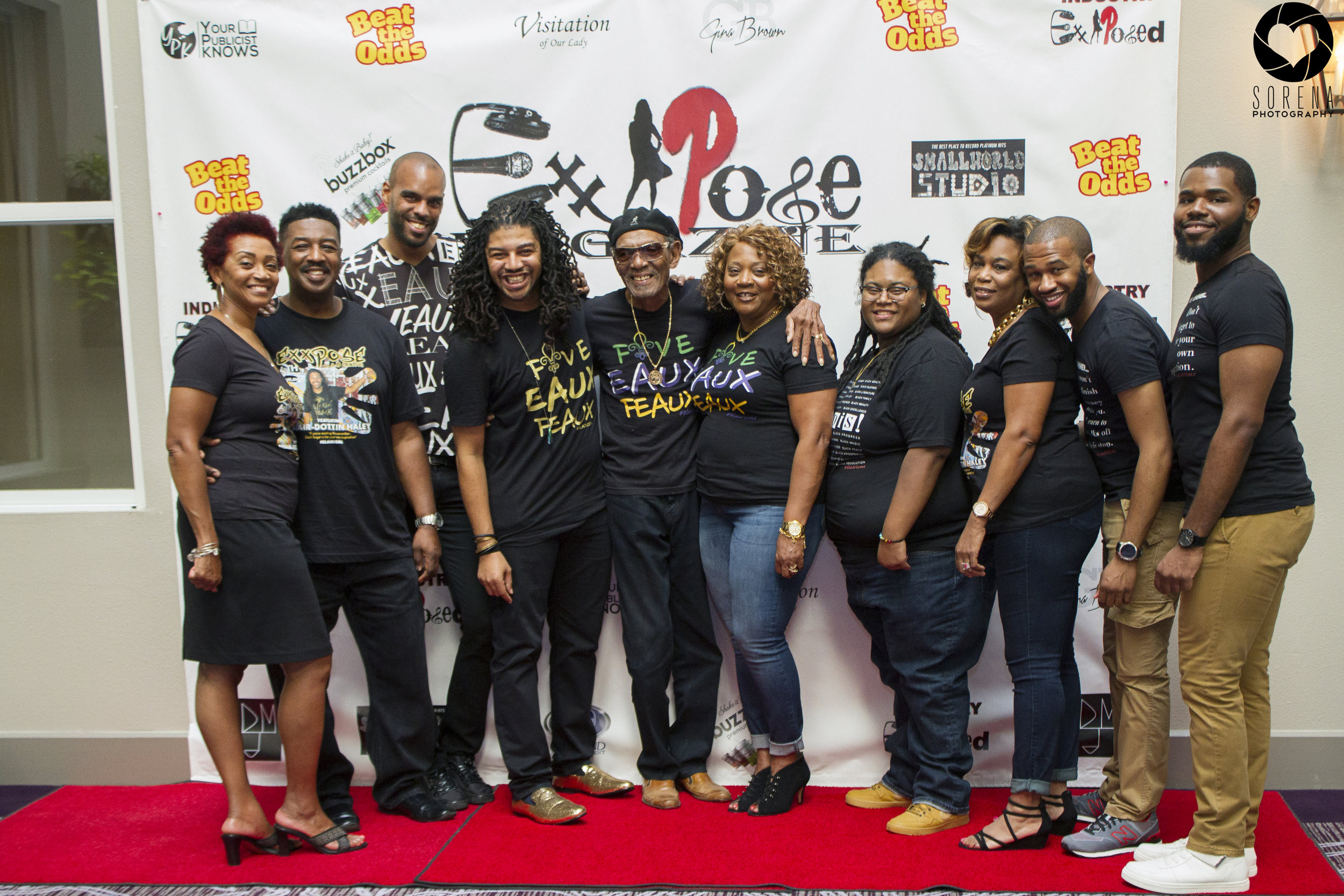 Blair Haley and Coco Wade with guests at the Exxpose Magazine Release Party at Hyatt Centric Hotel in New Orleans