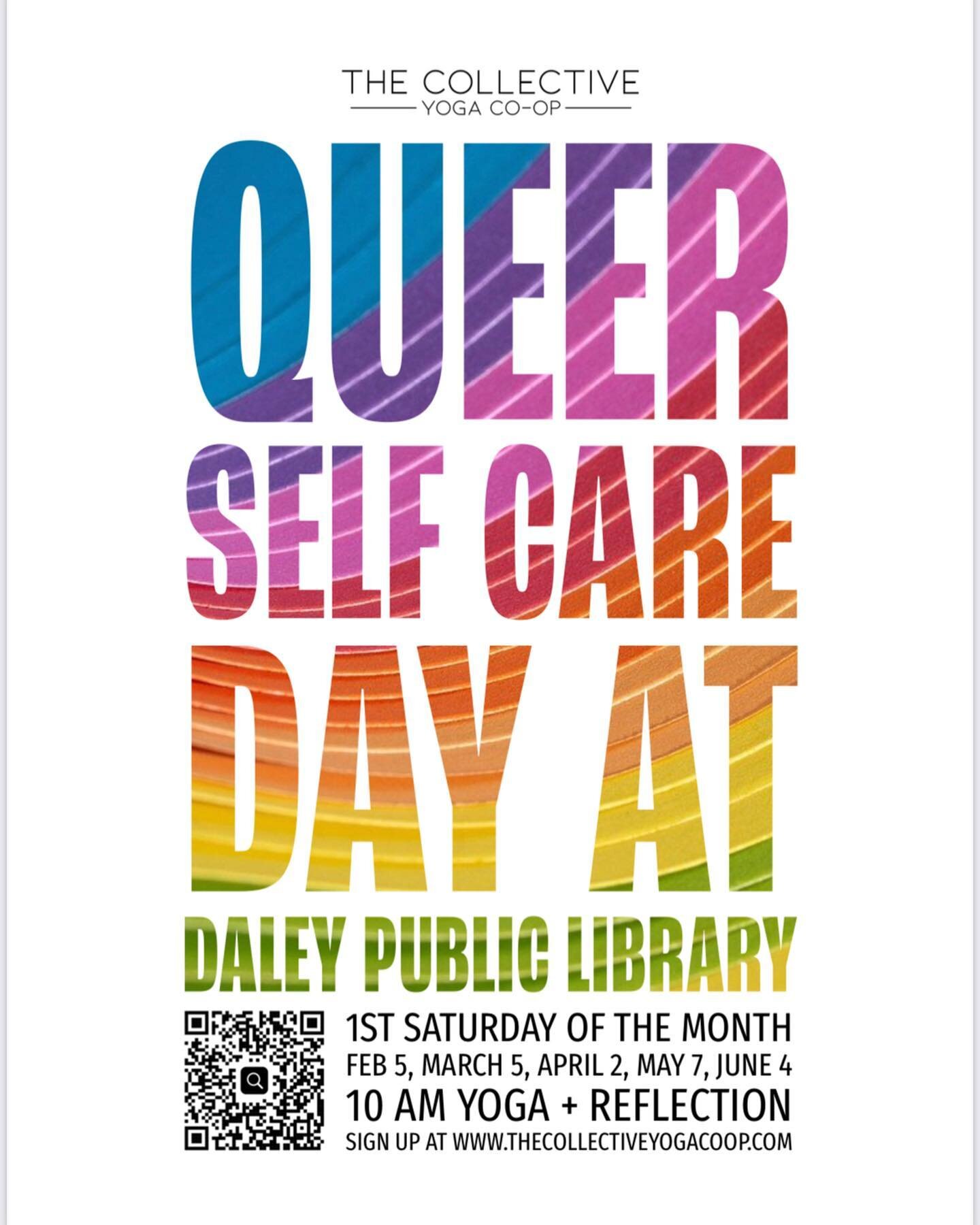 The next Queer Self Care Day with the masterly @mannygarcialife + @thecollectiveyogacoop @chicagopubliclibrary is Saturday February 5th! RSVP by clicking the link in my bio!

#explore #fyp #queer #selfcare #meditation #saturday #mindfullness #yoga #l