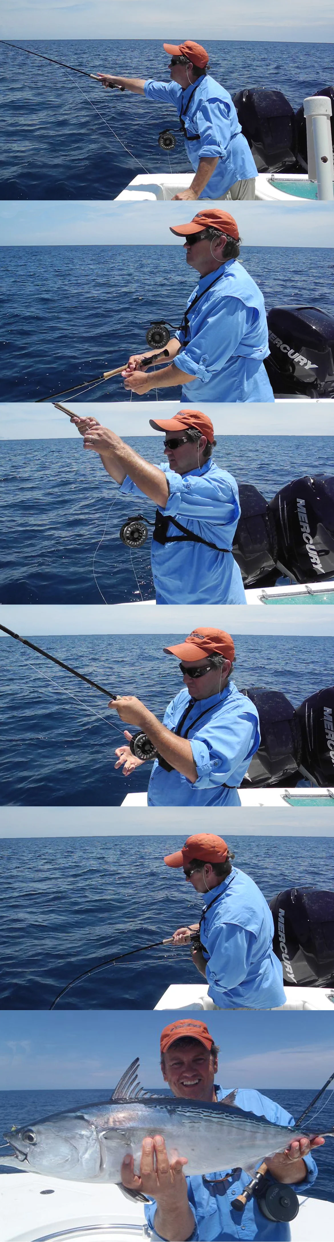 Joe Mahler fly fishing for false albacore with the RexFly