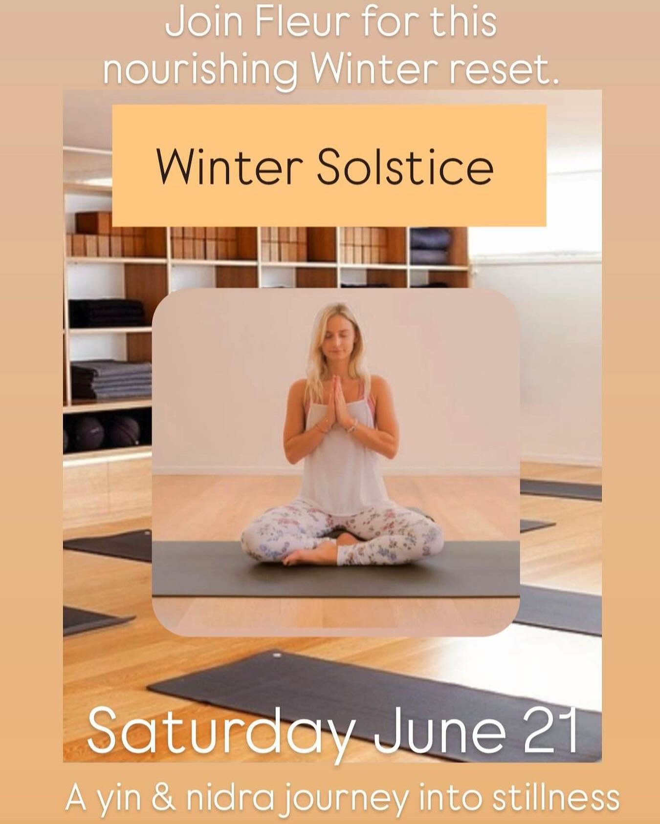 ✨ Winter Solstice Yin &amp; Yoga Nidra ✨
Join Fleur for a deeply nourishing practice as we honour the stillness of the longest night.
Through gentle yin shapes and guided yoga nidra, you&rsquo;ll be invited to slow down, soften, and reconnect with yo