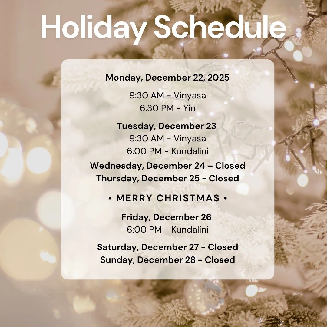 HOLIDAY TIMETABLE AT GOLDEN YOGI

The studio settles into a softer summer rhythm ☀️
From December 22nd to January 4th we will run a handful of steady, nourishing classes to help you stay grounded and connected to your breath.

We will also have a few