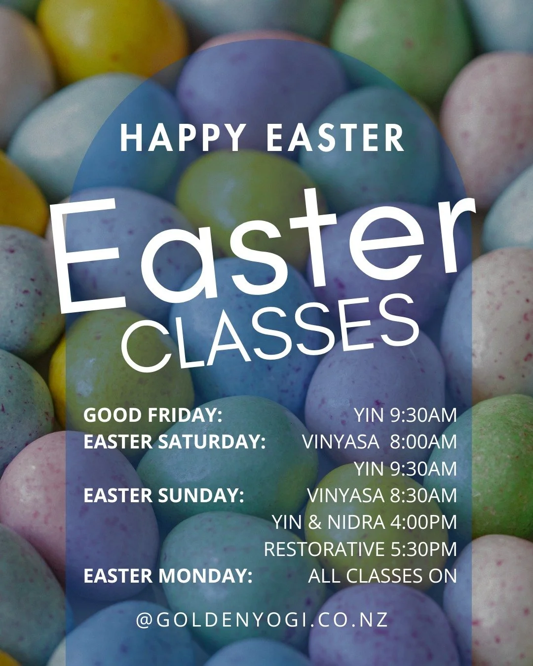 Easter weekend is here 💛

And yes&hellip; we are OPEN.

If your body has been asking for a stretch
If your mind has been feeling full
If you&rsquo;ve been saying &ldquo;I&rsquo;ll come next week&rdquo;

This is your moment.

Step into the studio, br