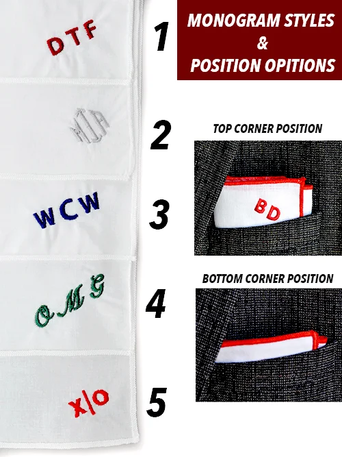 Monogrammed Pocket Squares
