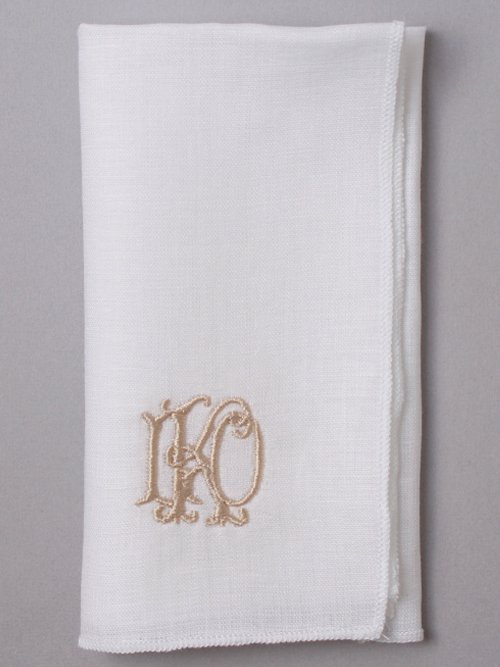 Custom Family Crest or Wedding Monogram Pocket Square