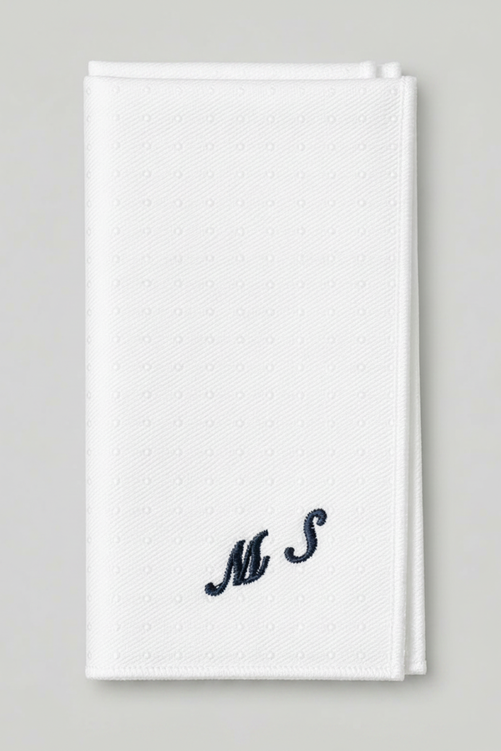 White Circles on Italian Cotton Custom SQ