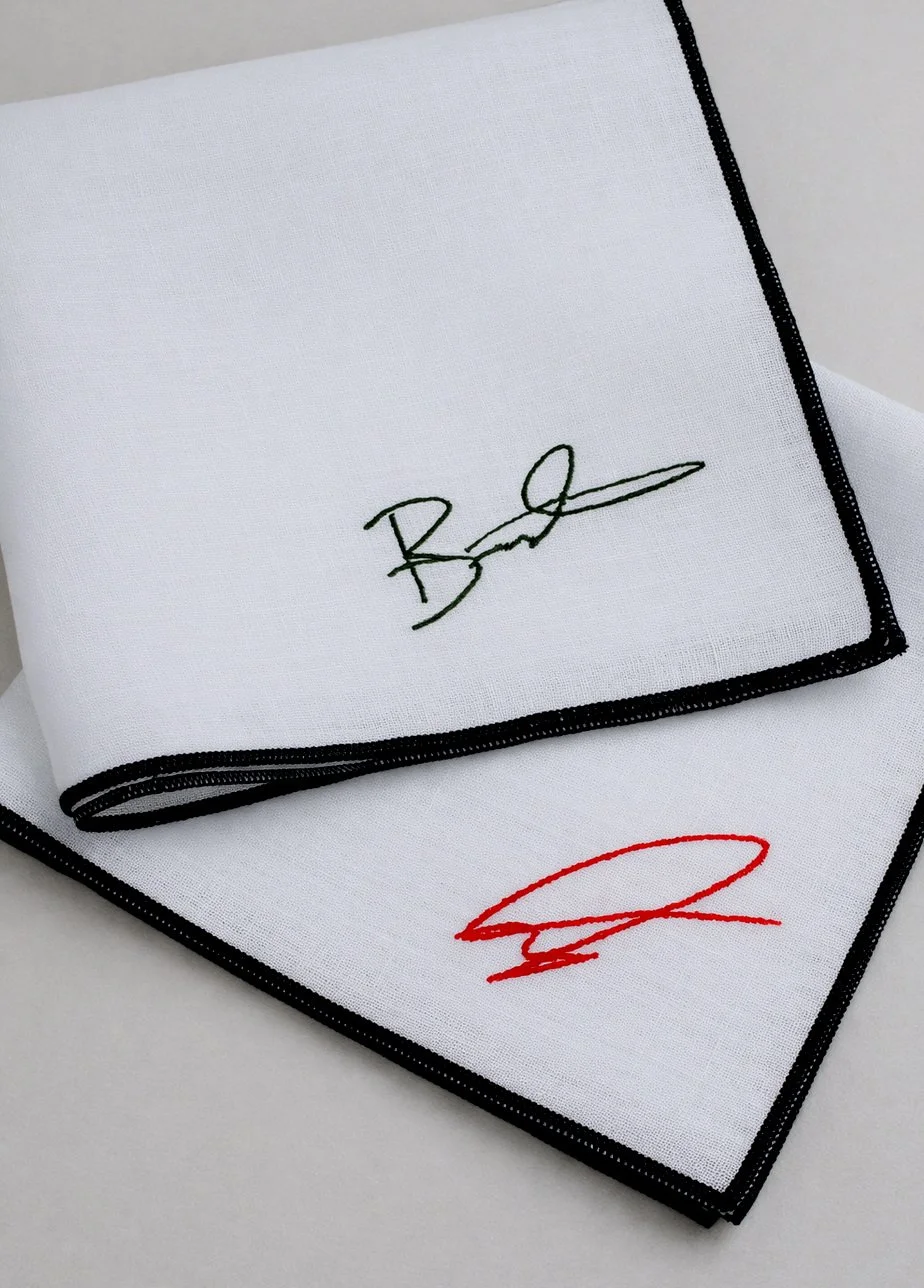 The Famous Signature  Custom Pocket SQ