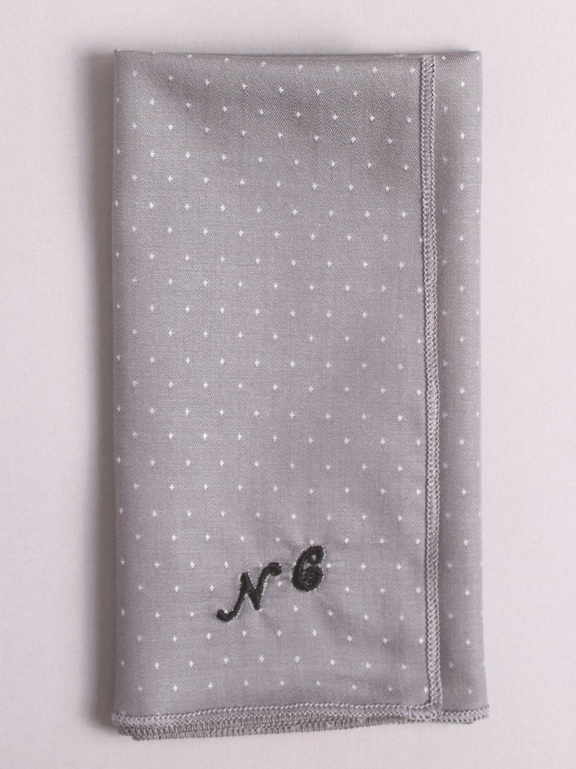 Grey Polka Dot Custom Pocket Square
