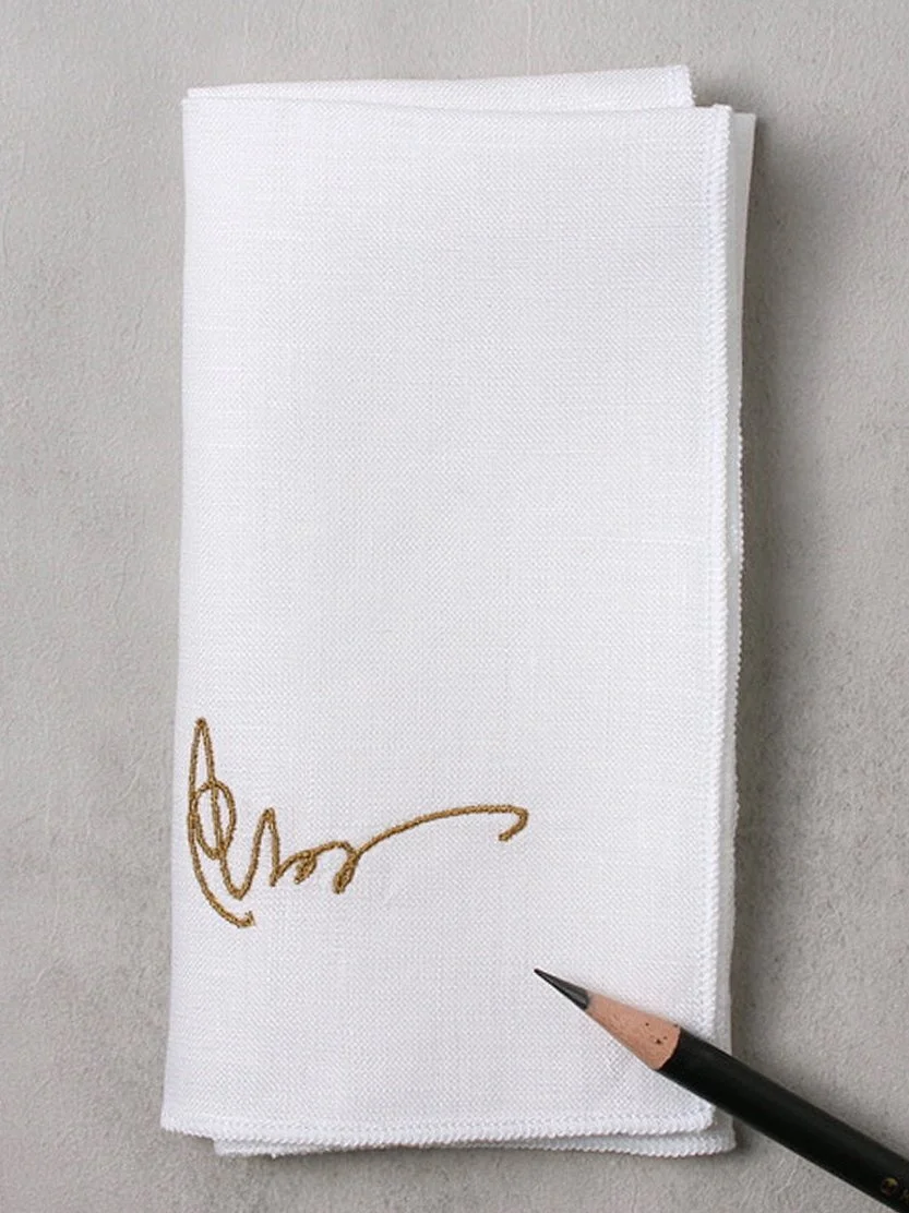 The Famous Signature  Custom Pocket SQ