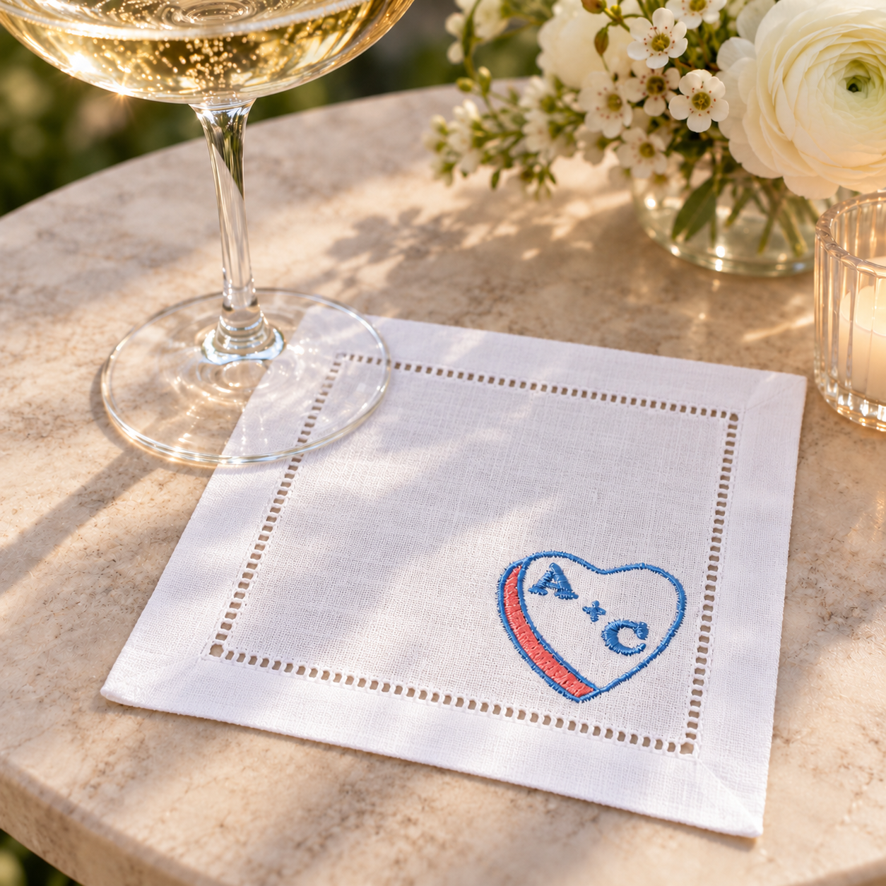 custom embroidered napkin