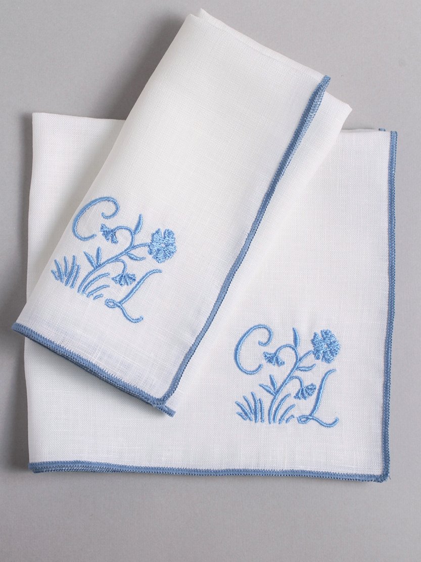 Custom Family Crest or Wedding Monogram Pocket Square